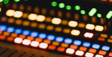 shallow focus photography of audio mixer